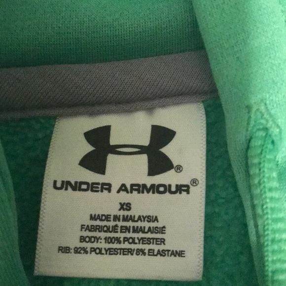 Under Armour Green Zip Up hoodie - Picture 4 of 4